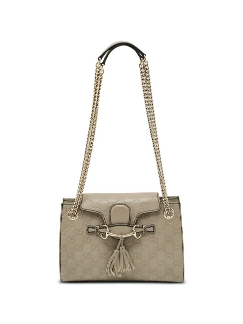 Gucci Pre-Owned Emily leather shoulder bag Grey 1309932