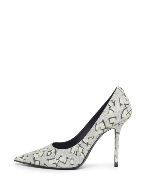 Jimmy Choo Pre-Owned Love heeled pumps Silver 1300626
