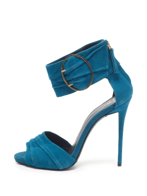 Giuseppe Zanotti Vintage ruched-detailing ankle-strap heeled sandals Blue 1333420