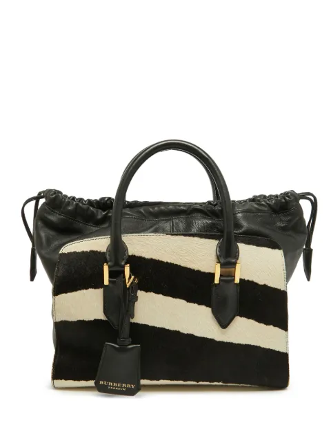 Burberry Pre-Owned Dinton zebra-print tote bag Black 1344295