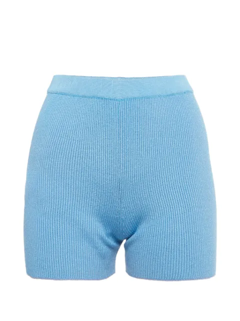 Jacquemus Pre-Owned ribbed knitted shorts Blue 1257250