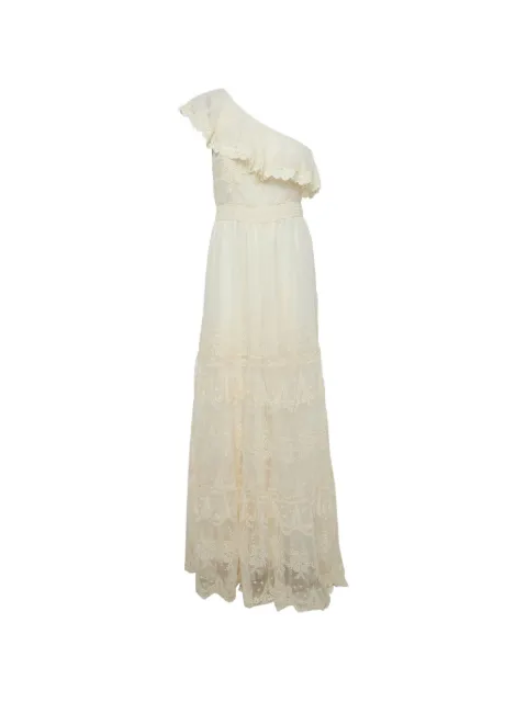Y.A.S Yasfeeleloise floral-lace one-shoulder maxi dress Neutrals 1333754