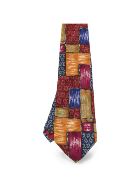 Ermenegildo Zegna Vintage geometric-pattern tie Red 1331127