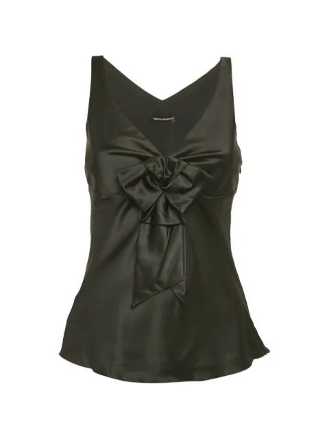 Emporio Armani Pre-Owned bow-detail top Black 1269144