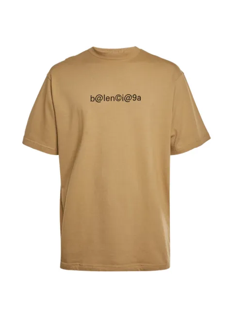 Balenciaga Pre-Owned logo-print T-shirt Brown 1327612
