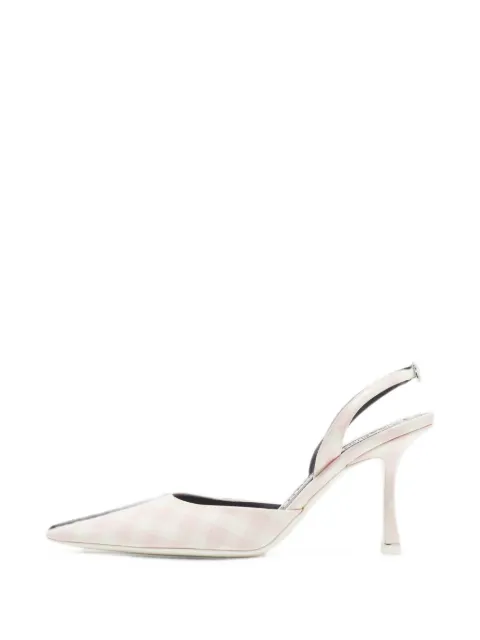 Pre-Owned Alexander Wang Grace gingham slingback pumps Pink 1326956