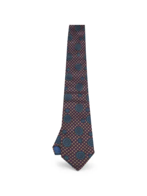 Lanvin Pre-Owned mandala-print silk tie Purple 1280710