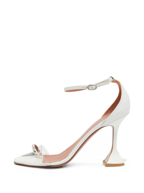 Amina Muaddi Oya ankle strap sandals White 1322801