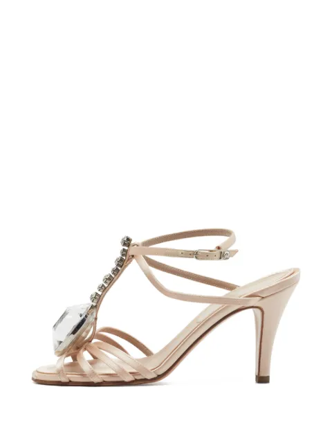 CHANEL Pre-Owned Diamante crystal-embellished slingback sandals Neutrals 1333055