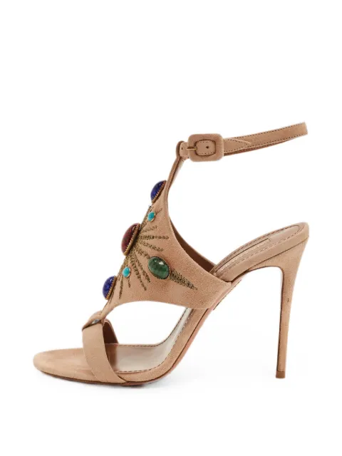 Aquazzura embellished ankle-strap sandals Neutrals 1327585