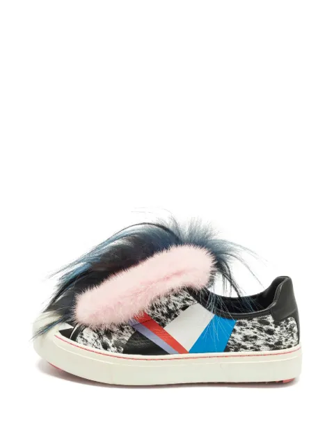 Fendi Pre-Owned Flynn faux-fur sneakers Black 1293202