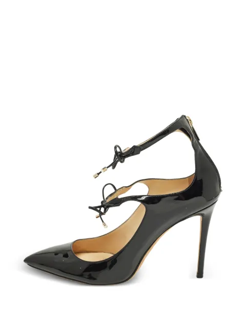 Jimmy Choo Pre-Owned Hoops tie-detail pumps Black 1288757