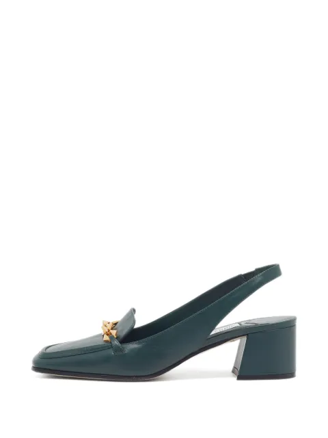 Jimmy Choo Pre-Owned Diamond slingback pumps Green 1327050