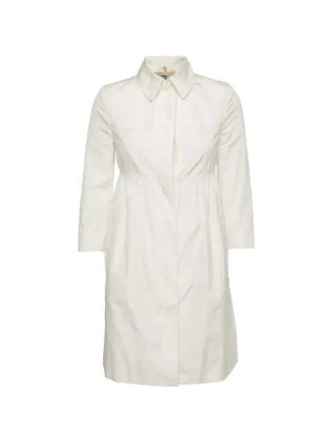 Burberry Pre-Owned pleated trench coat White 1319090