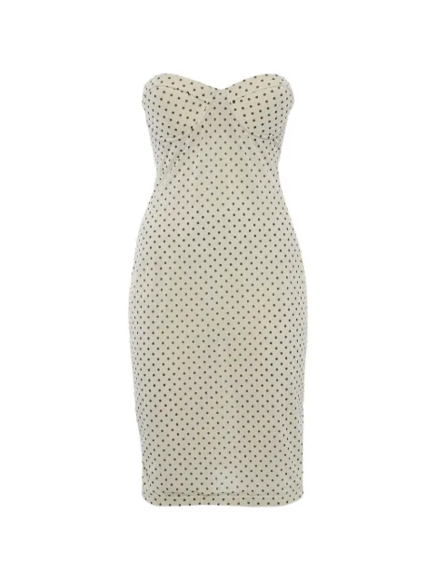 ZIMMERMANN polka-dot strapless midi dress Neutrals 1316556
