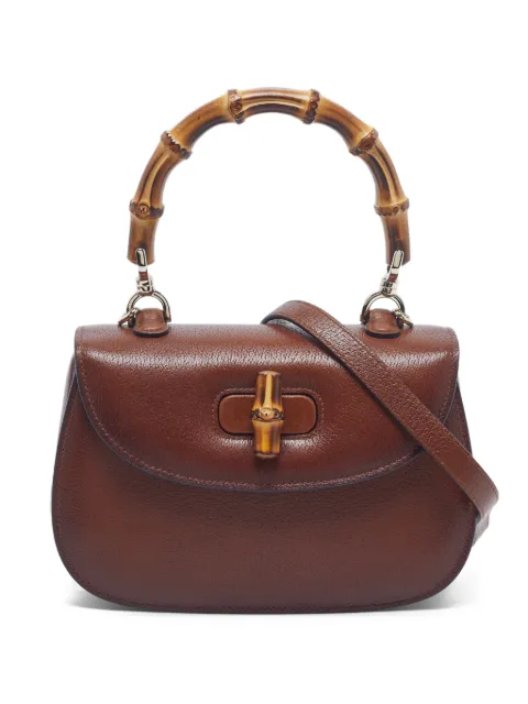 Gucci Pre-Owned small Bamboo 1947 leather tote bag Brown 1342614