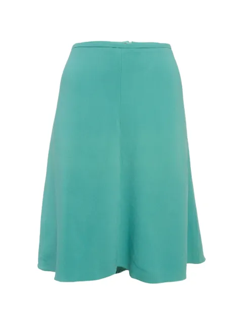 Armani Vintage Flared crepe mini skirt Green 1290084
