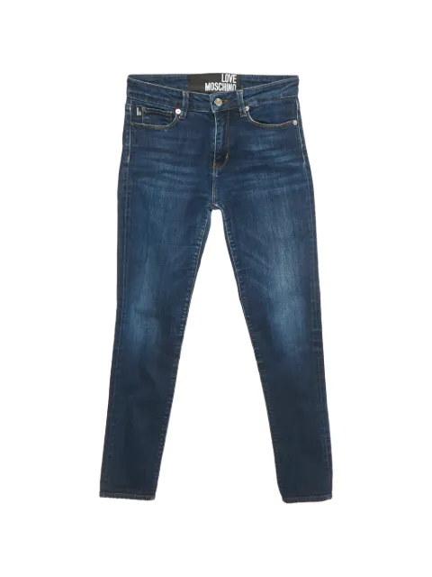 Love Moschino heart-embellished skinny jeans Blue 1262389