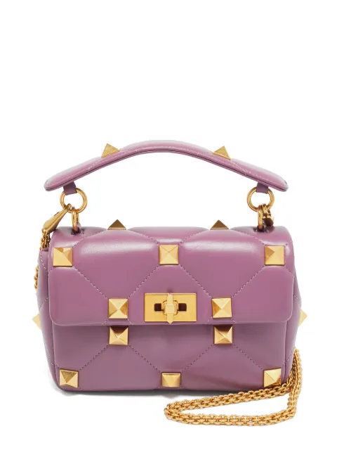 Valentino Garavani Pre-Owned Roman Stud quilted tote bag Purple 1279249