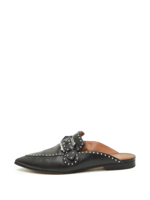 Givenchy Pre-Owned studded pointed-toe leather mules Black 1354904
