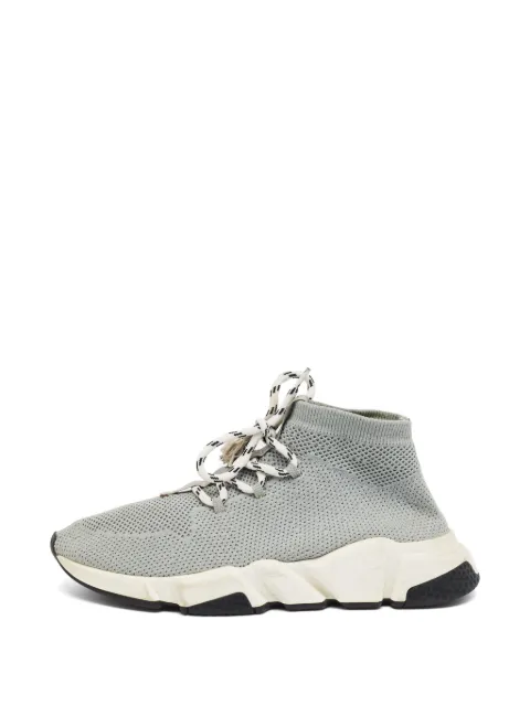 Balenciaga Pre-Owned Speed lace-up knit sneakers Grey 1358038