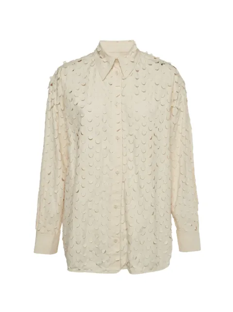 Nanushka cut-out oversized shirt Neutrals 1326786