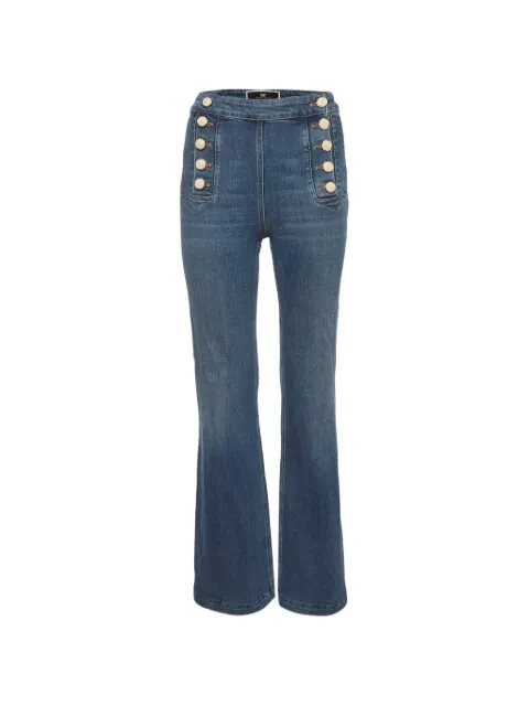 Elisabetta Franchi button-embellished flared jeans Blue 1329828