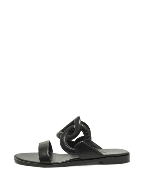 Hermès Pre-Owned Lagune leather sandals Black 1317191