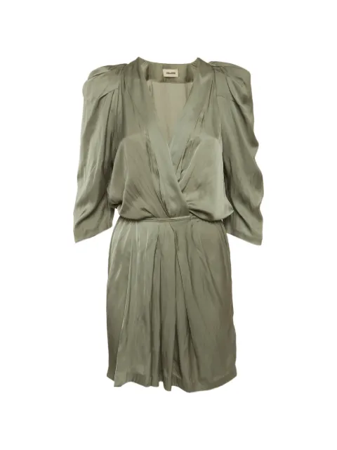 Zadig&Voltaire Ruz V-neck mini dress Green 1357393