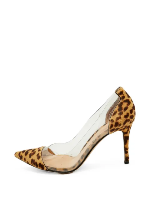 Gianvito Rossi Plexi leopard-print pumps White 1347952