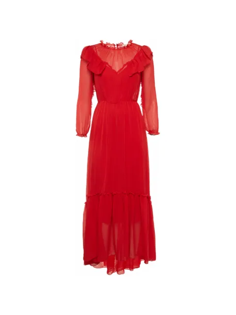 Maje ruffle-detail maxi dress Red 1279672