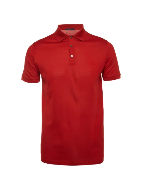 Louis Vuitton Pre-Owned embroidered-logo polo shirt Red 1330608