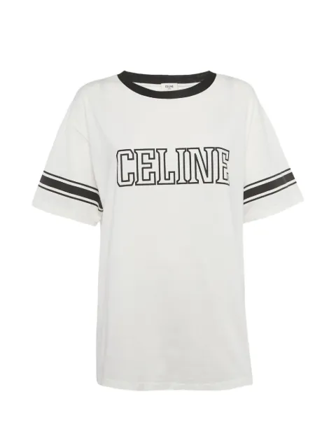 Celine Pre-Owned logo-print T-shirt White 1258147