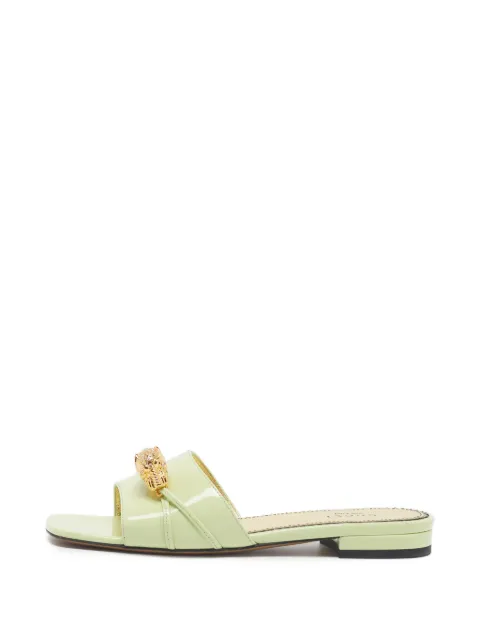 Gucci Pre-Owned Tiger Head crystal-embellished sandals Green 1361530