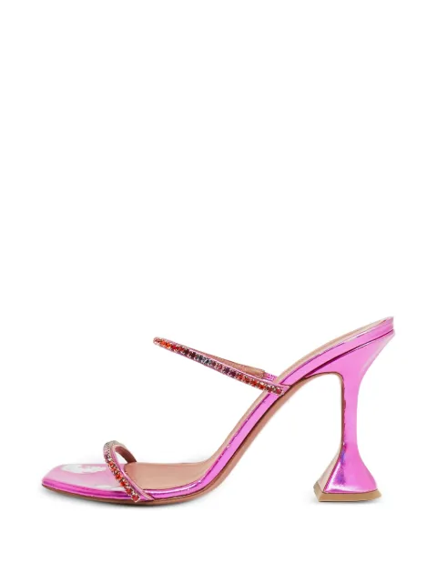 Amina Muaddi Gilda crystal sandals Pink 1322799