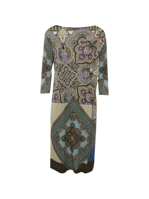 Etro Pre-Owned paisley-print midi dress Blue 1310416