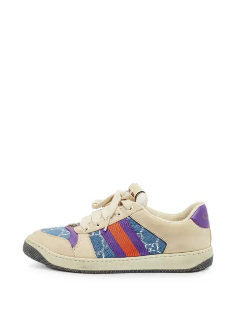 Gucci Pre-Owned Screener lace-up sneakers Neutrals 1358142