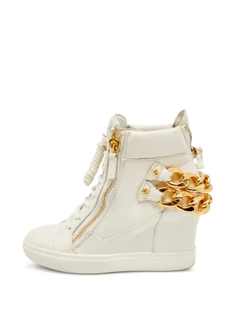 Giuseppe Zanotti Vintage chain-detail wedge sneakers White 1288660