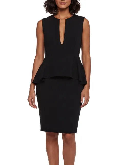 Celine Pre-Owned peplum mid-length dress Black 1347502