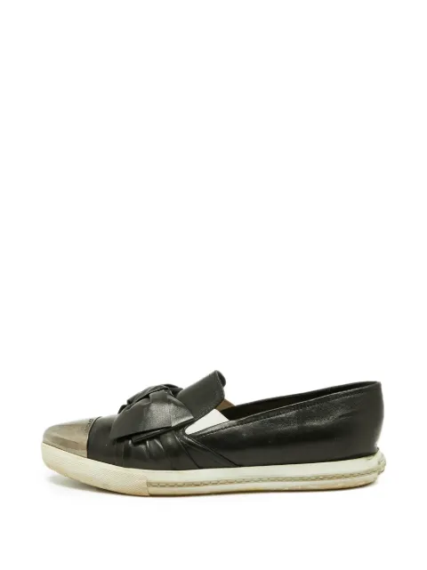 Miu Miu Pre-Owned knot bow loafers Black 1342956