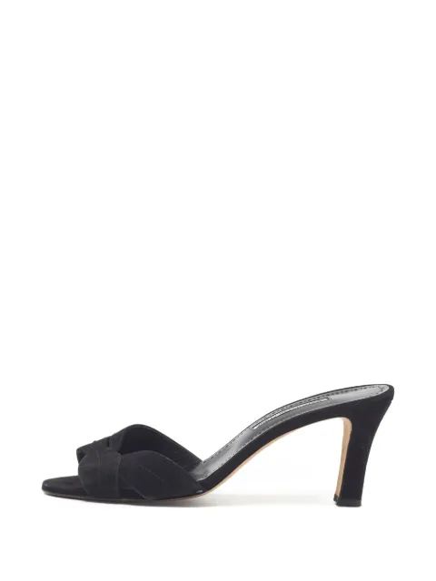 Manolo Blahnik Pirua suede slide sandals Black 1361342