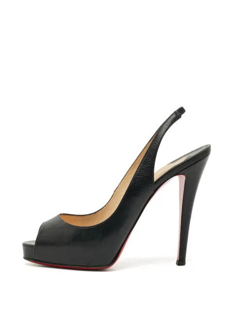 Christian Louboutin Pre-Owned Private Number peep-toe sandals Black 1308554
