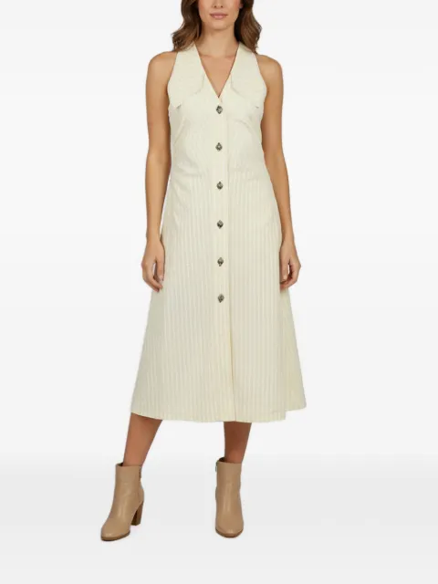 GANNI sleeveless midi dress Yellow 1352366