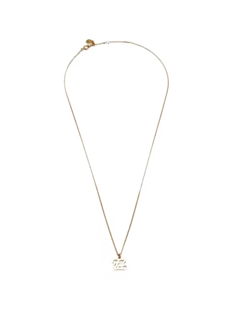 Fendi Pre-Owned Karligraphy pendant necklace Gold 1340723