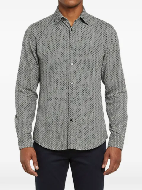 Gucci Pre-Owned button-down long-sleeve printed cotton shirt White 1352758