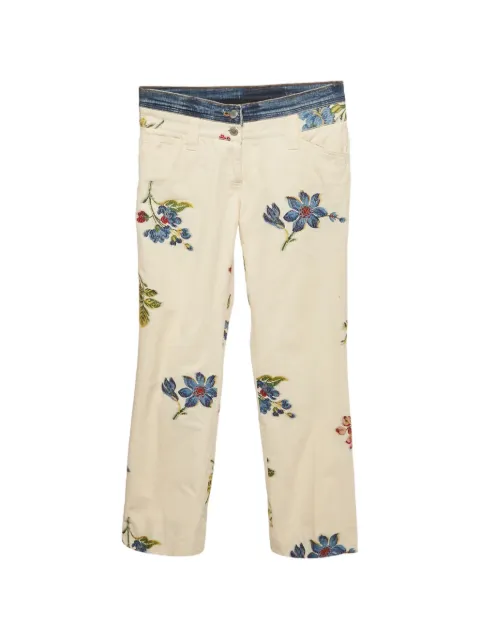 Dolce & Gabbana Pre-Owned floral-print straight-leg trousers Neutrals 1261745
