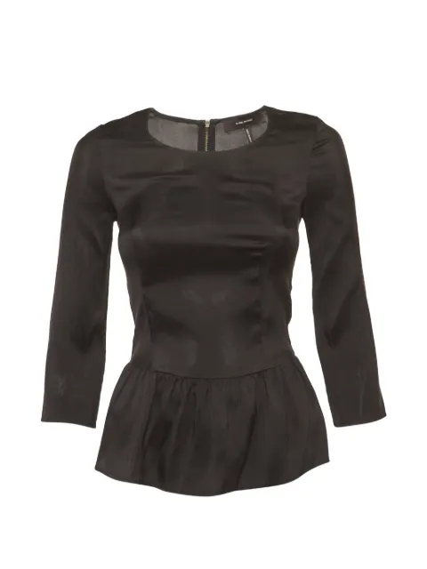 Isabel Marant Vintage pleat-detail taffeta blouse Black 1304954