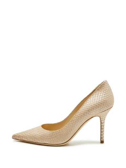 Jimmy Choo Pre-Owned Agnes python-embossed pumps Neutrals 1331330