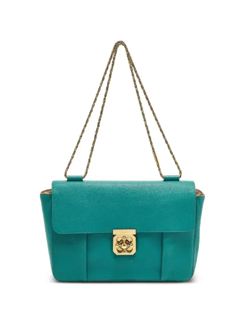 Chloé Pre-Owned Elsie grained shoulder bag Blue 1327520