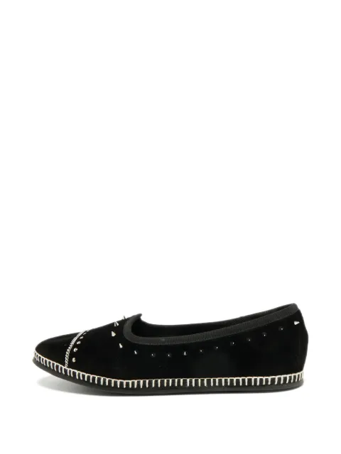 Giuseppe Zanotti Vintage Otium studded velvet ballet flats Black 1330924
